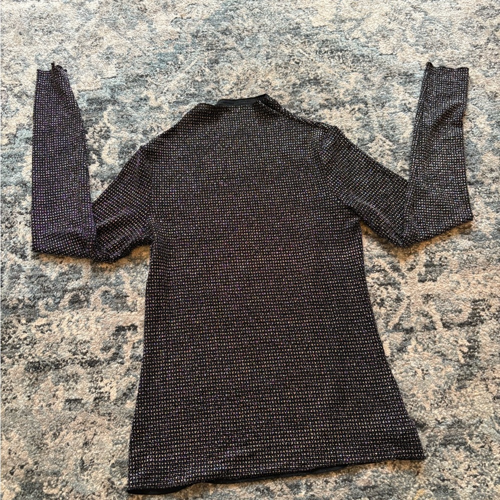 Divided Black and White Patterned Top